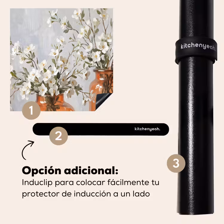 Protector de inducción - Jarrones - Flores - Naranja — 8