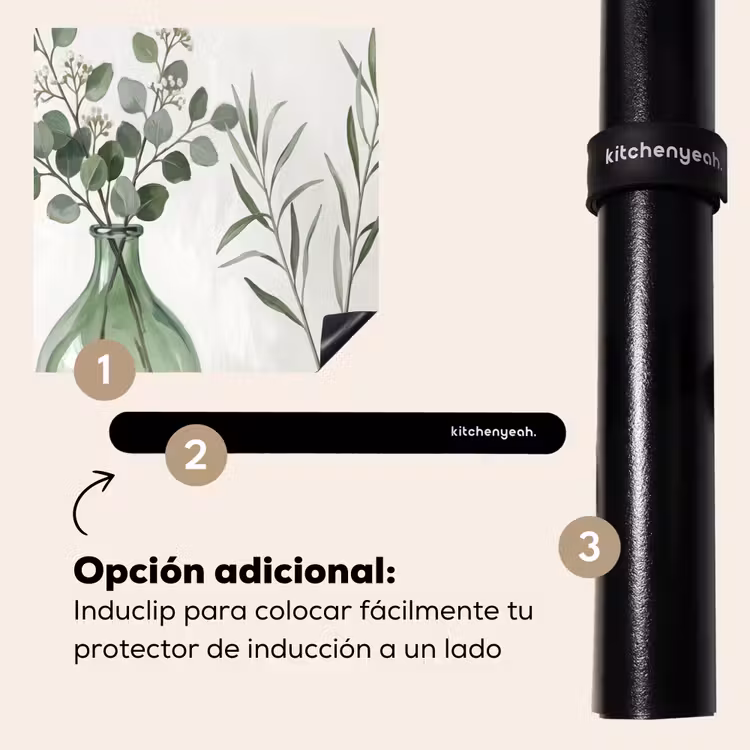 Protector de inducción - Jarrones - Hojas - Verde — 8