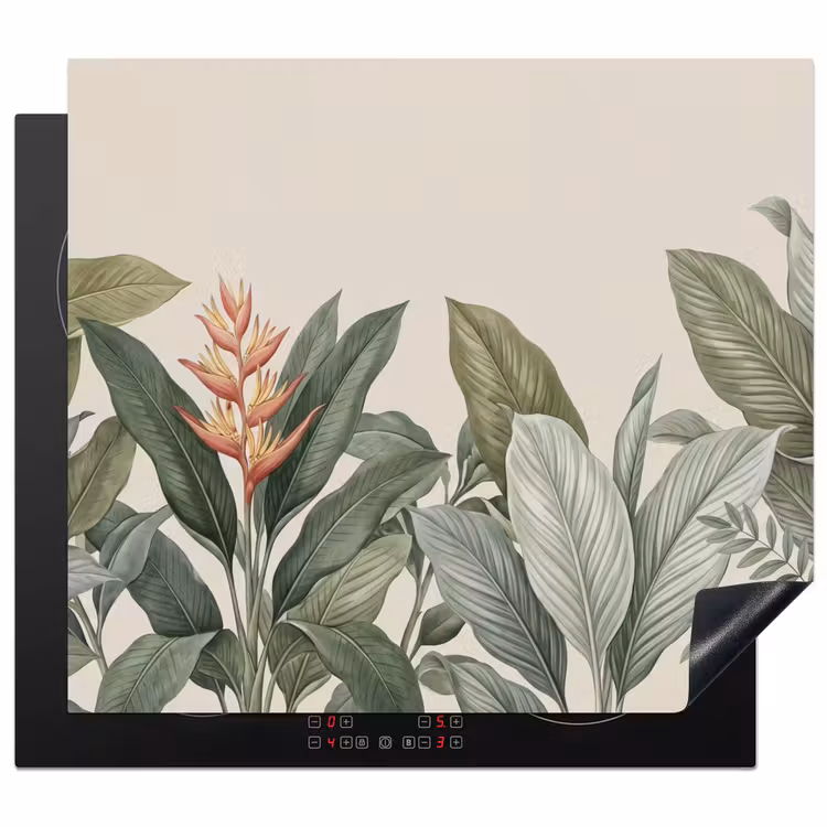 Protector de inducción - Tropical - Plantas - Moderno - Verde — 1