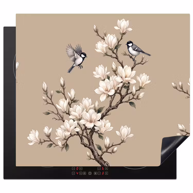 Protector de inducción - Oriental - Pájaros - Beige — 1
