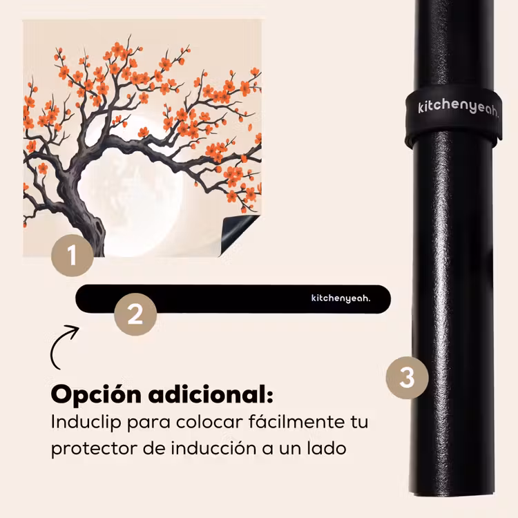 Protector de inducción - Asiático - Flor - Rojo — 8