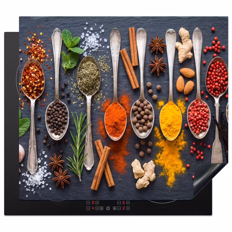 Protector de inducción - Especias - Cucharas - Culinarias - Coloridas - Atmosféricas — 1