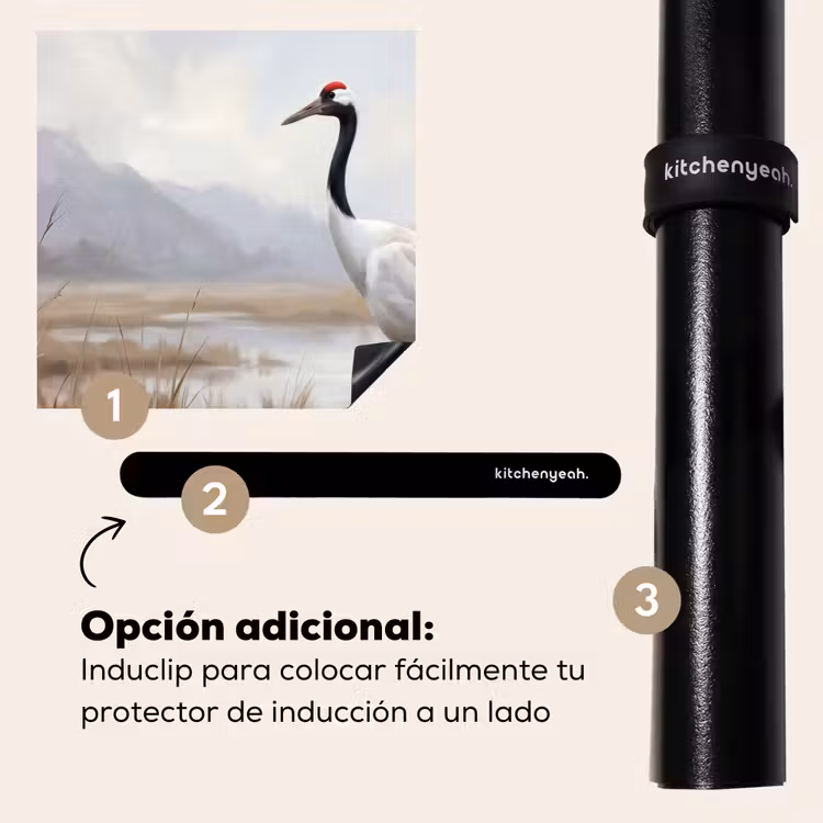 Protector de inducción - Grulla - Naturaleza - Realista — 8