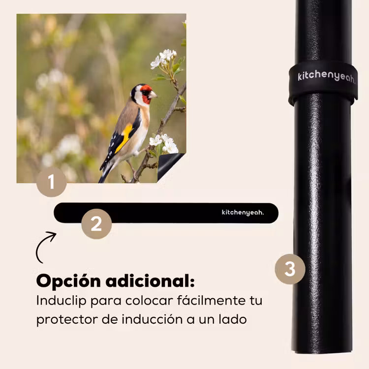 Protector de inducción - Jilguero - Flor - Primavera - Naturaleza - Colorido — 8