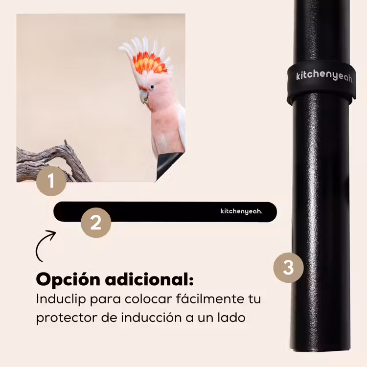 Protector de inducción - Loro - Rama - Rosa — 8