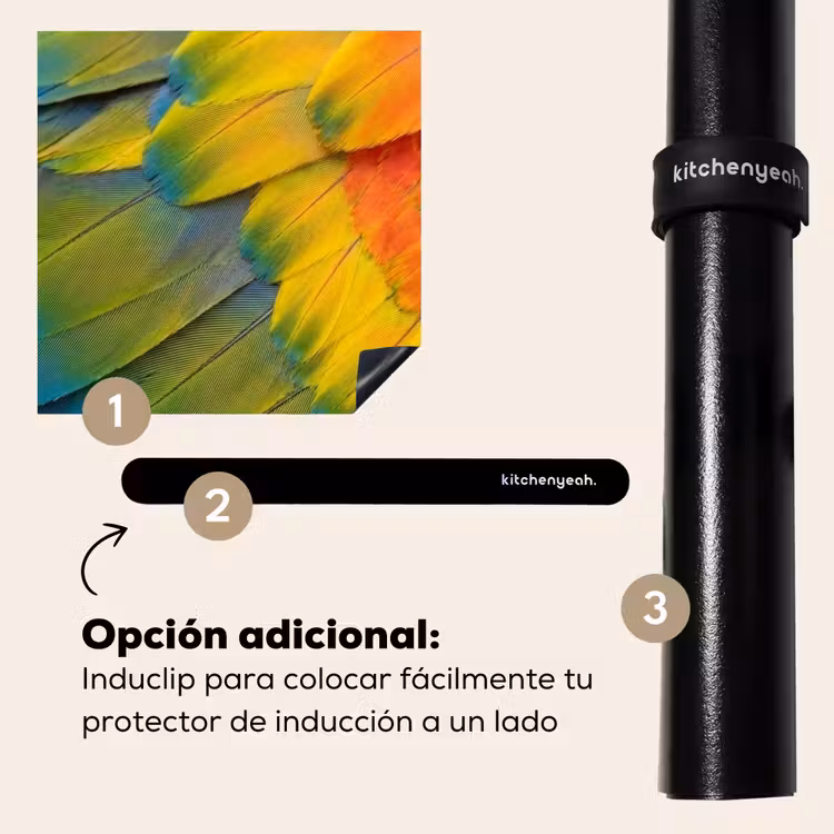 Protector de inducción - Plumas - Guacamayo - Colorido — 8