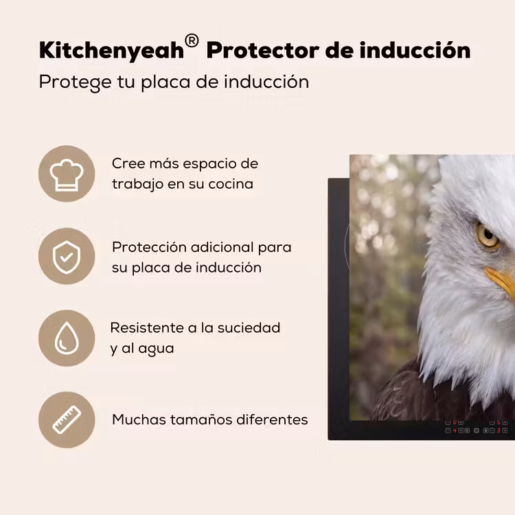 Protector de inducción - Águila calva americana - Retrato - Amarillo — 5