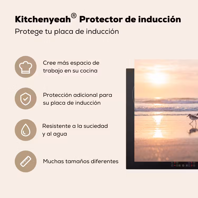 Protector de inducción - Mar - Pájaros - Playa — 5