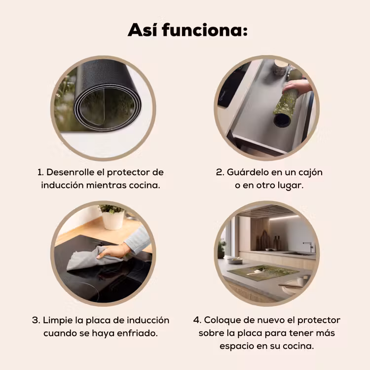 Protector de inducción - Águila pescadora - Flores - Pradera - Colorido — 7