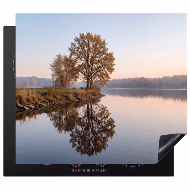 Protector de inducción - Árboles - Reflejo - Agua - Amanecer - Sereno — 1