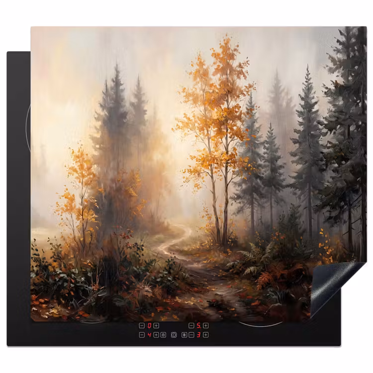 Protector de inducción - Senda forestal - Hojas de otoño - Naturaleza - Paisaje - Naranja — 1