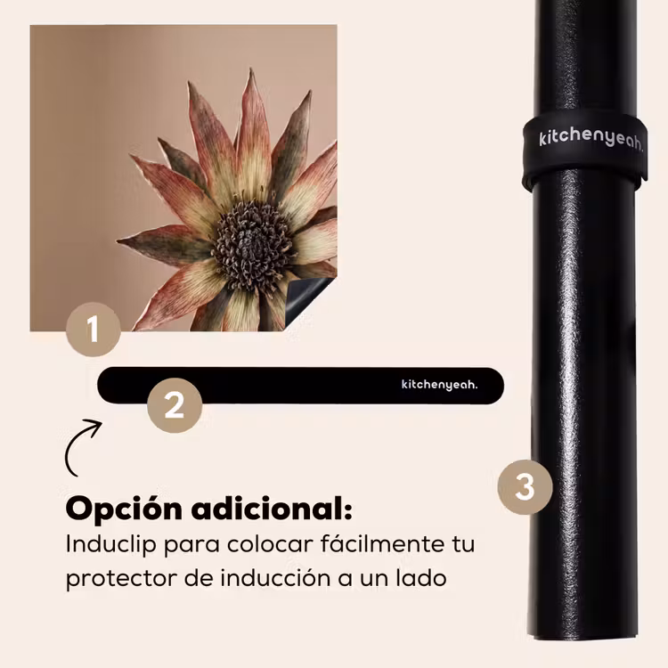 Protector de inducción - Flor seca - Protea - Vintage - Beige - Rústico — 8