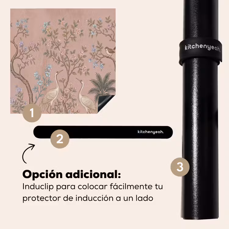 Protector de inducción - Nostalgia - Garzas - Rosa — 8