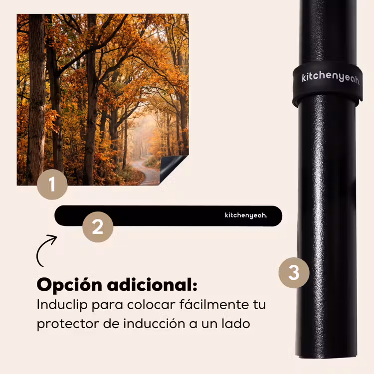 Protector de inducción - Senda forestal - Bosque otoñal - Hojas - Naranja - Nostálgico — 8