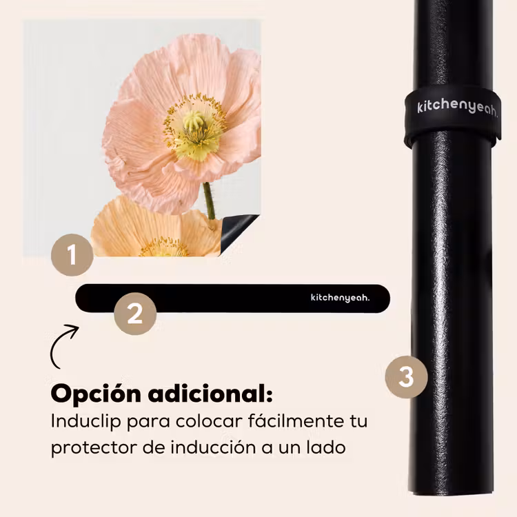 Protector de inducción - Amapolas - Botánico - Rosa — 8