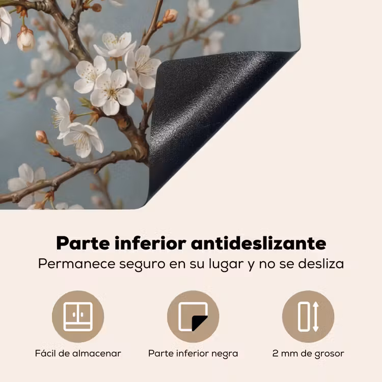 Protector de inducción - Botánico - Naturaleza muerta - Azul — 6