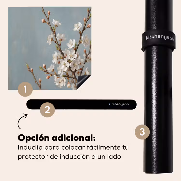 Protector de inducción - Botánico - Naturaleza muerta - Azul — 8