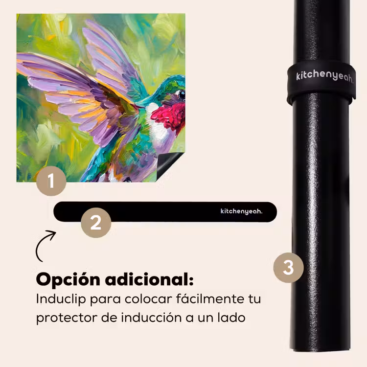 Protector de inducción - Colibrí - Flores - Naturaleza - Colorido — 8