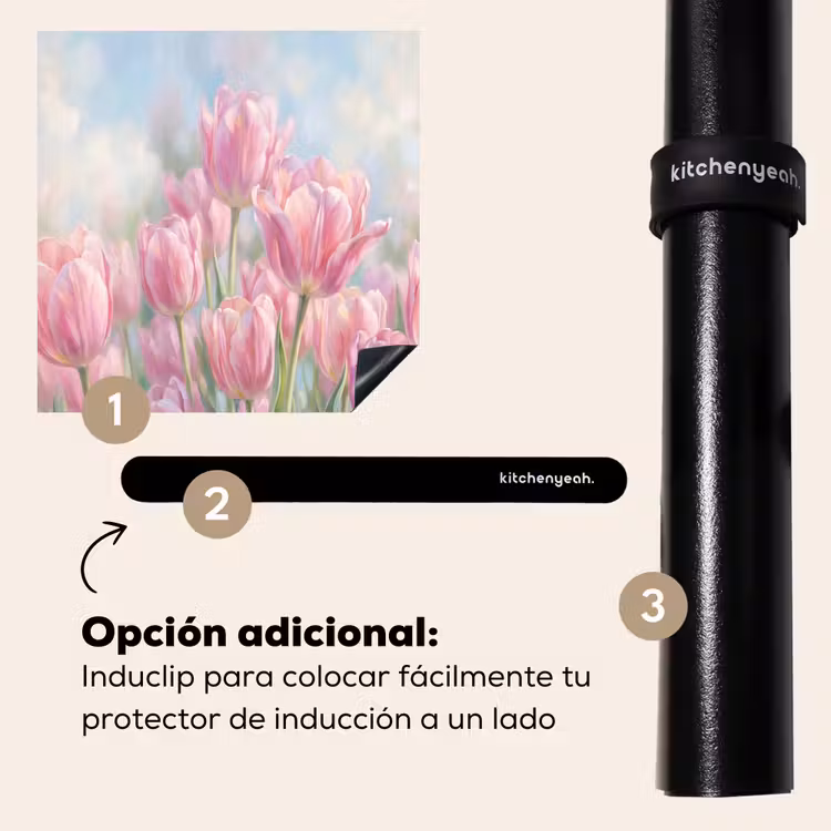 Protector de inducción - Tulipanes - Campo - Primavera - Rosa — 8