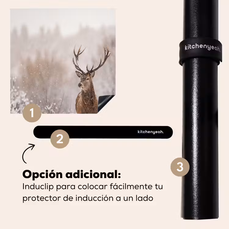 Protector de inducción - Ciervo rojo - Bosque - Nieve - Invierno - Majestuoso — 8