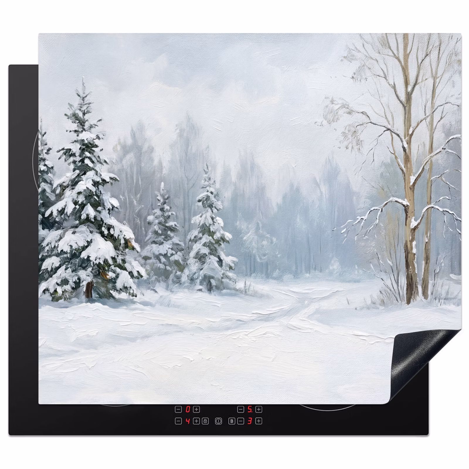 Protector de inducción - Camino forestal - Pino - Nieve - Invierno - Descanso — 1