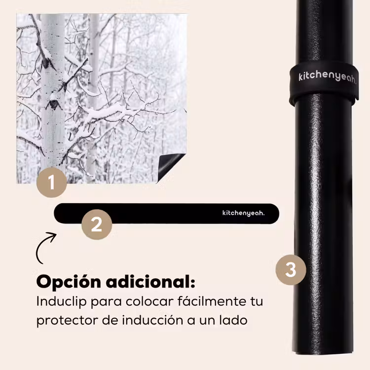 Protector de inducción - Abedules - Nieve - Invierno - Bosque - Blanco — 8