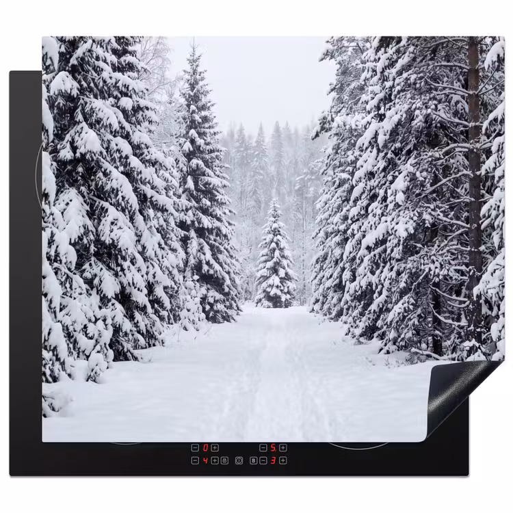 Protector de inducción - Bosque - Invierno - Nieve - Sendero - Naturaleza — 1