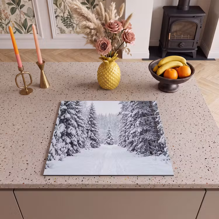 Protector de inducción - Bosque - Invierno - Nieve - Sendero - Naturaleza — 3