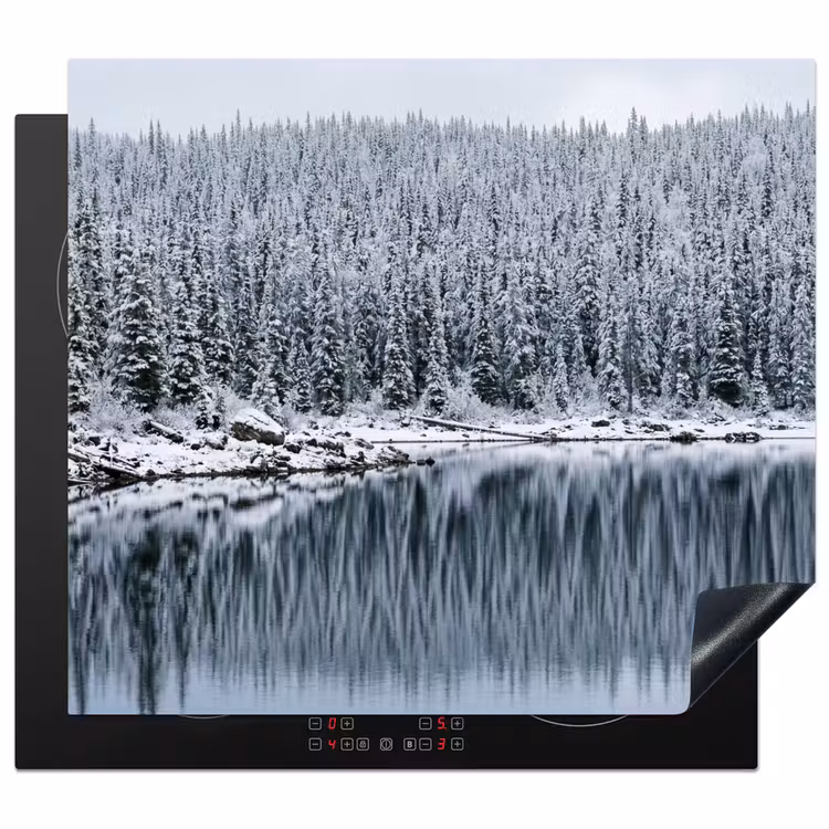 Protector de inducción - Bosque - Reflexión - Lago - Invierno - Sereno — 1
