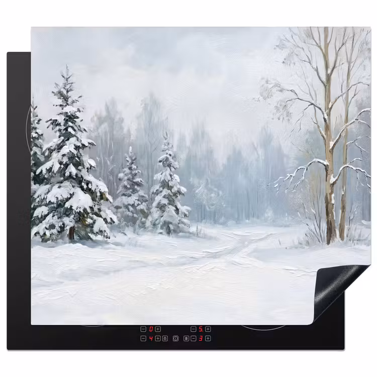 Protector de inducción - Camino forestal - Pino - Nieve - Invierno - Descanso — 1