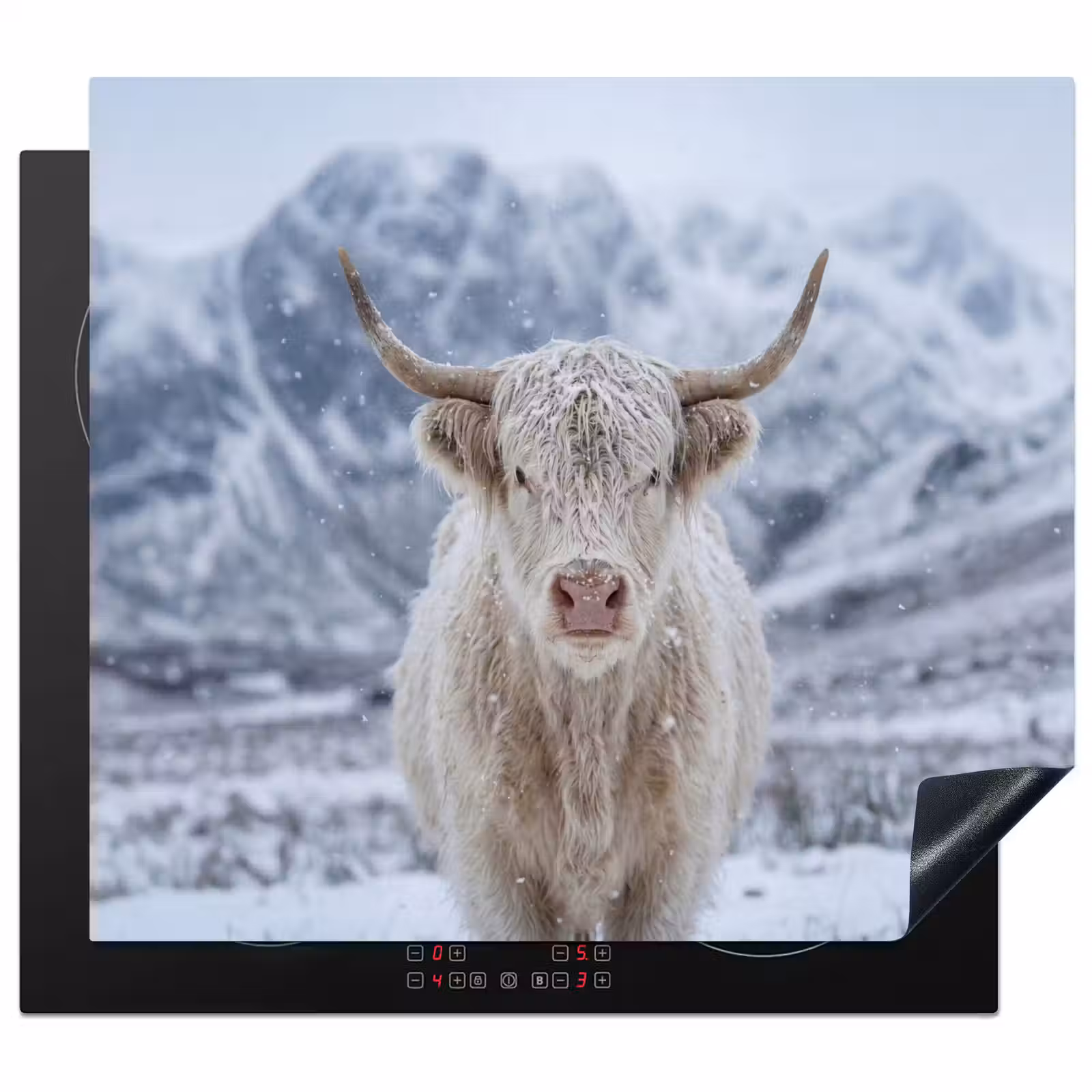 Protector de inducción - Highlander escocés - Nieve - Montañas - Invierno — 1