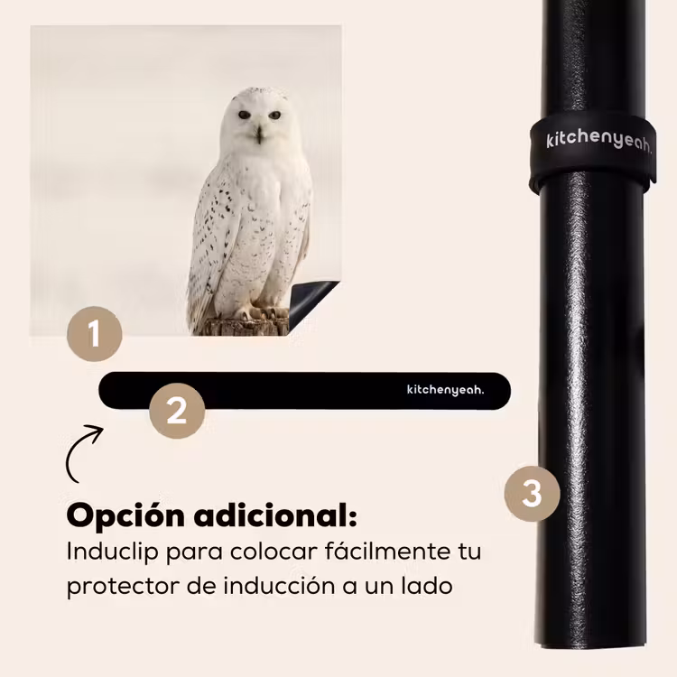 Protector de inducción - Búho nival - Polo - Invierno - Retrato - Majestuoso — 8