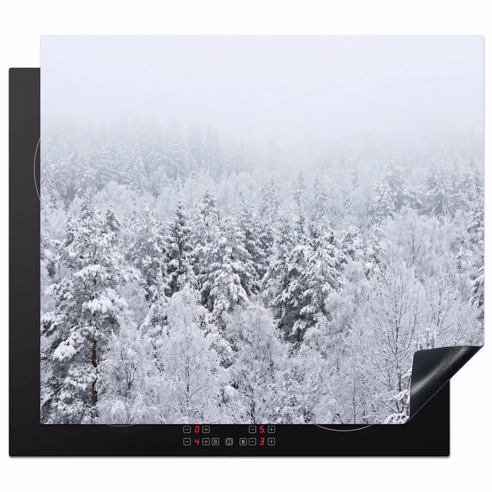 Protector de inducción - Bosque - Nieve - Invierno - Naturaleza - Blanco — 1