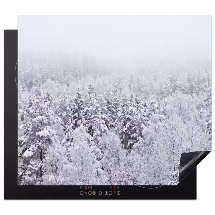 Protector de inducción - Bosque - Nieve - Invierno - Naturaleza - Blanco — 1