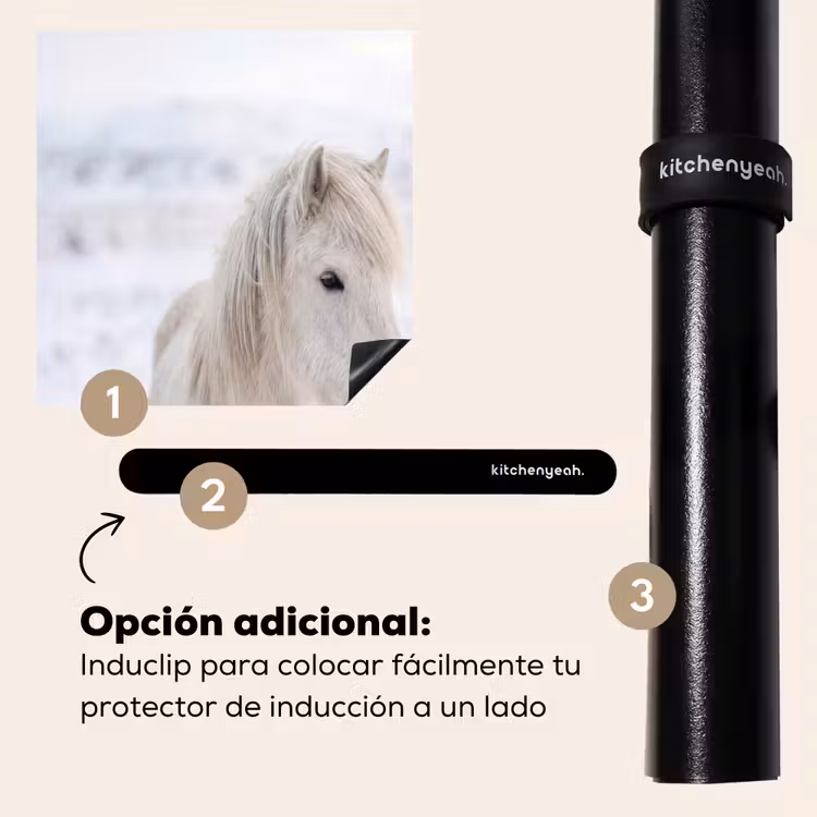 Protector de inducción - Caballo - Cabeza - Invierno - Animales - Blanco — 8