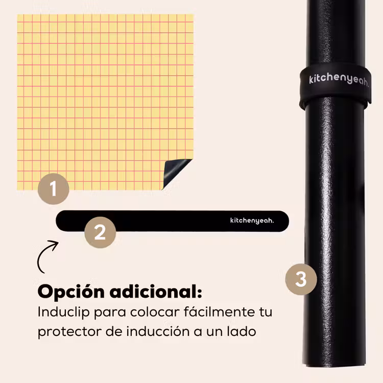 Protector de inducción - Cuadrados - Cuadrícula - Minimalista - Amarillo - Rosa — 8