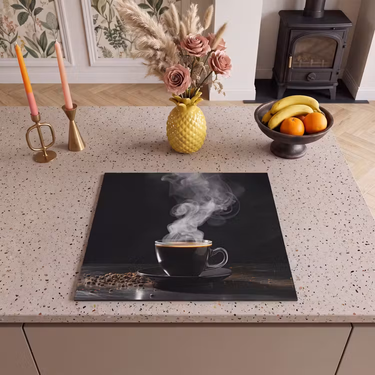 Protector de inducción - Café - Negro - Granos - Caliente - Taza — 3