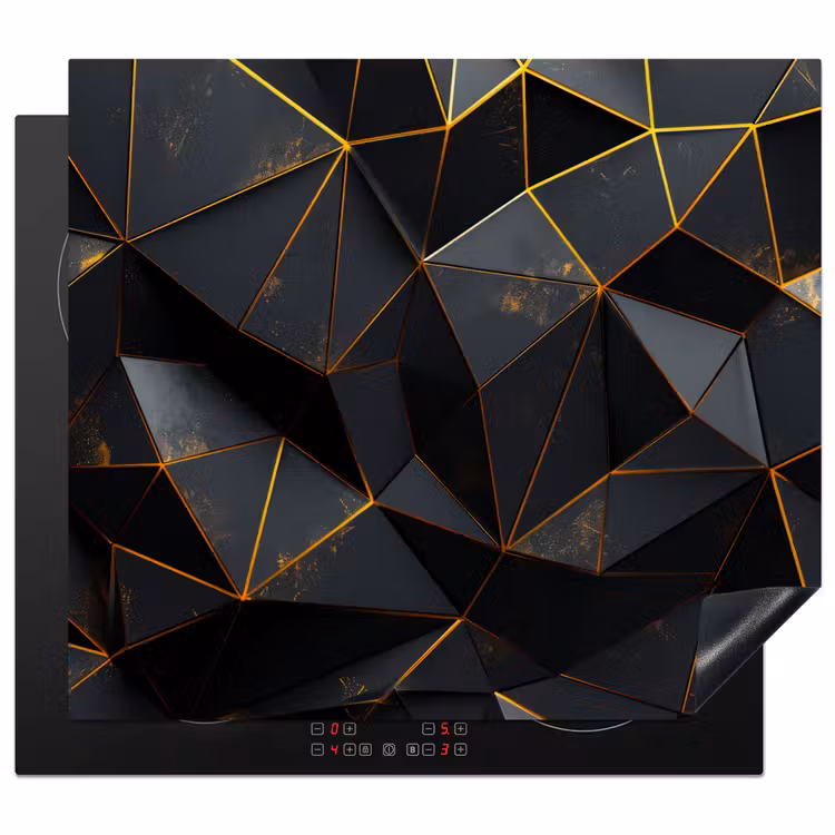 Protector de inducción - Negro - Estampado - Dorado - Texturado — 1