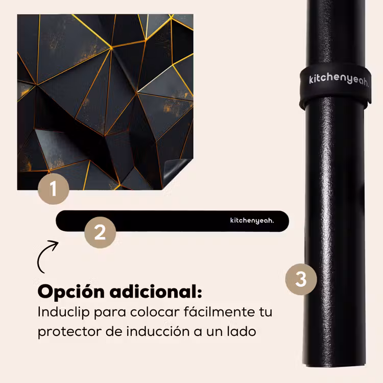 Protector de inducción - Negro - Estampado - Dorado - Texturado — 8