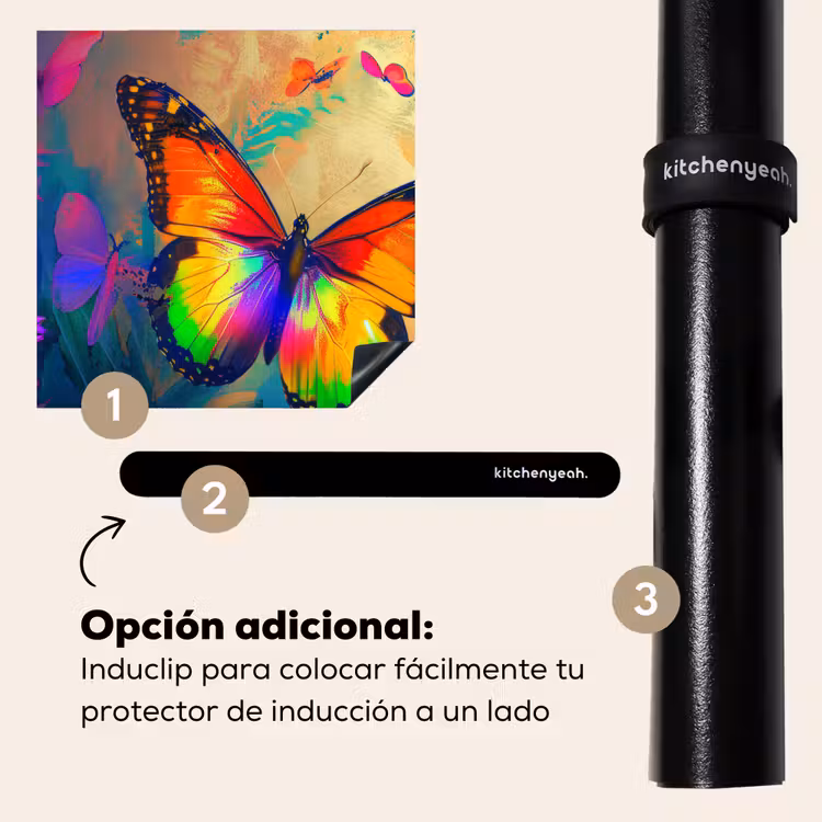 Protector de inducción - Mariposa - Plantas - Colorido - Rosa - Flores — 8