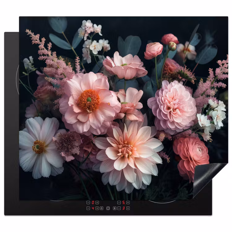 Protector de inducción - Flores - Colorido - Rosa - Plantas — 1