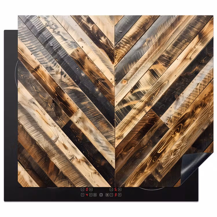 Protector de inducción - Legno bruciato a spina di pesce — 1
