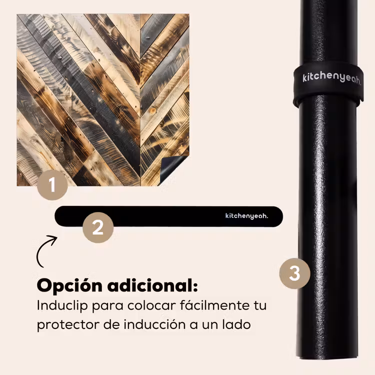 Protector de inducción - Legno bruciato a spina di pesce — 8