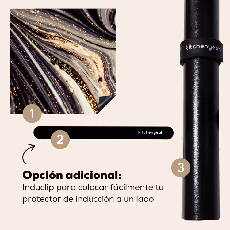 Protector de inducción - Onde cosmiche con polvere di stelle dorata — 8