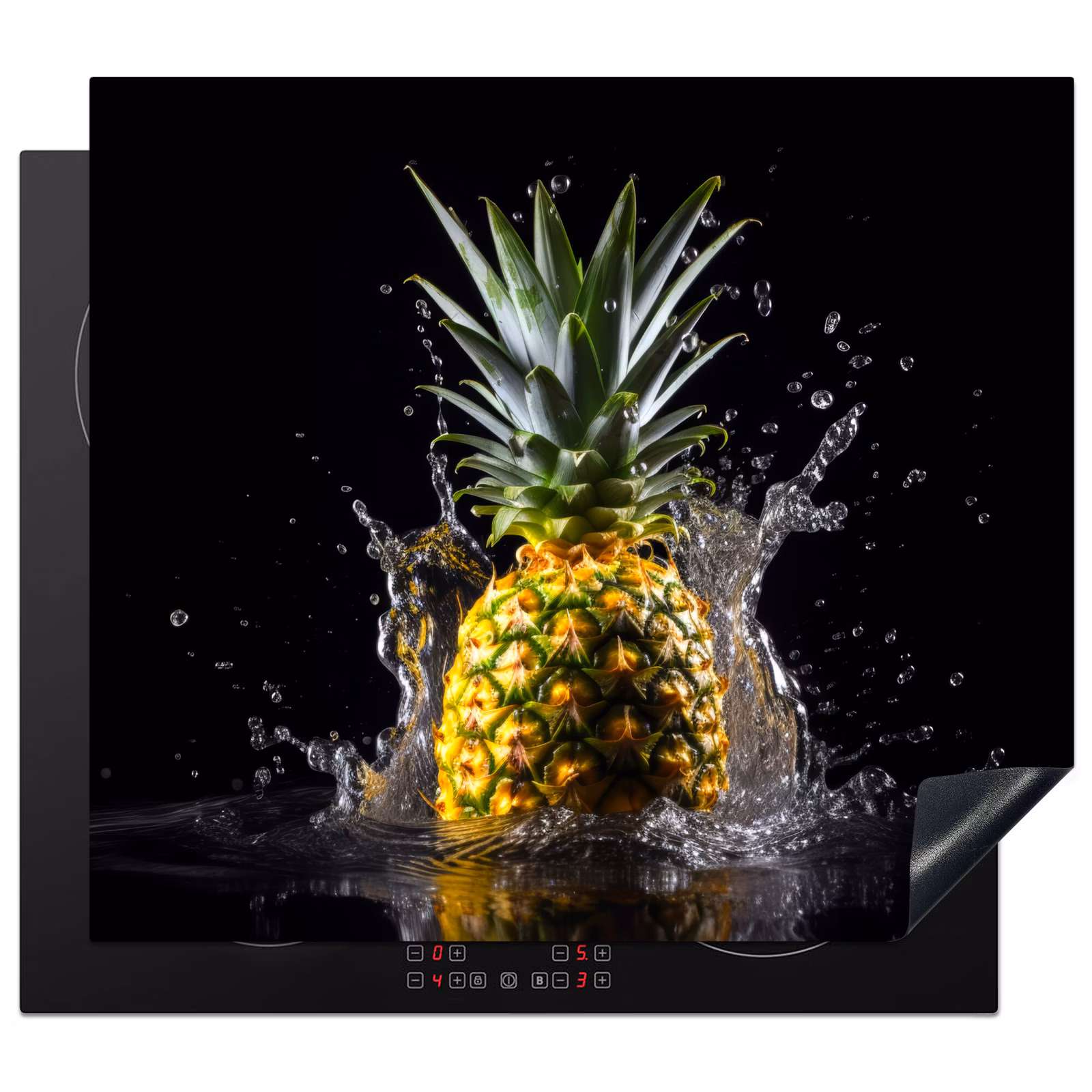 Protector de inducción - Ananas - Frutta - Acqua - Piante - Nero — 1