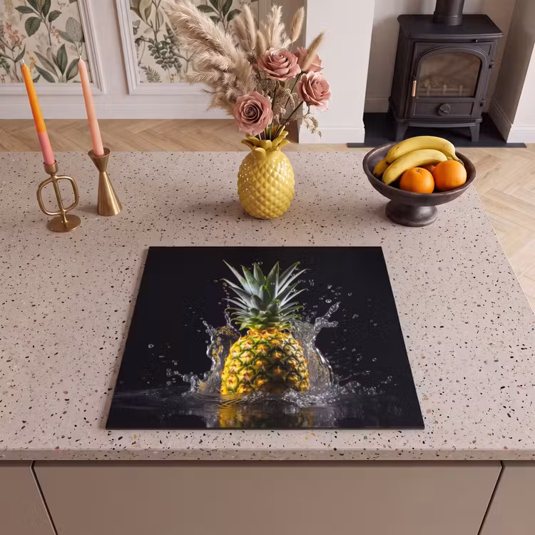 Protector de inducción - Ananas - Frutta - Acqua - Piante - Nero — 3