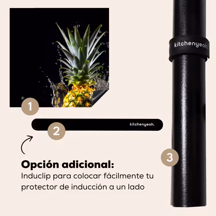 Protector de inducción - Ananas - Frutta - Acqua - Piante - Nero — 8