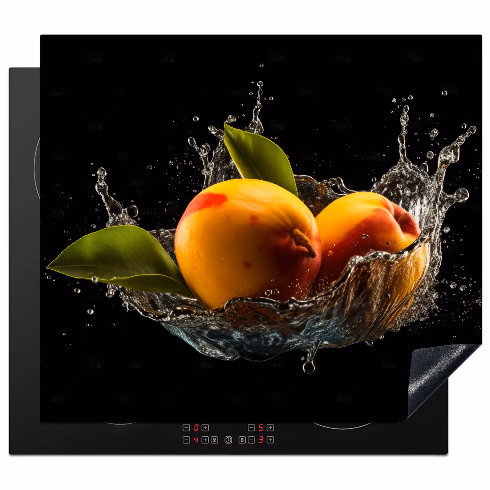 Protector de inducción - Mango - Frutta - Acqua - Nero - Foglie — 1