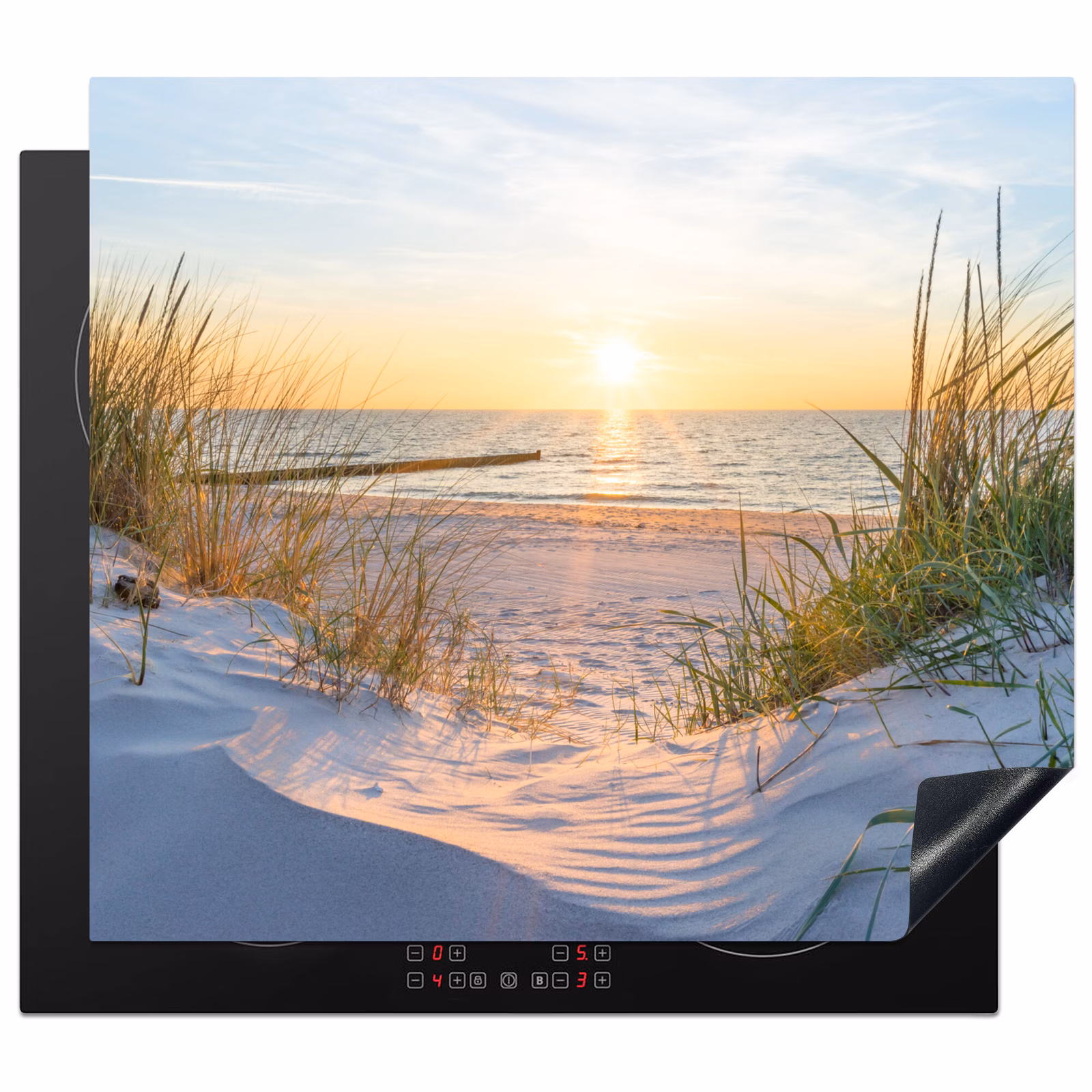 Protector de inducción - Tramonto sulla spiaggia con il Tallgrass — 1