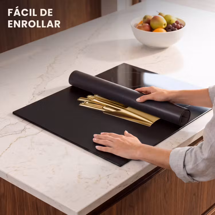 Protector de inducción - Patatine fritte - Oro - Cromo - Cibo — 7